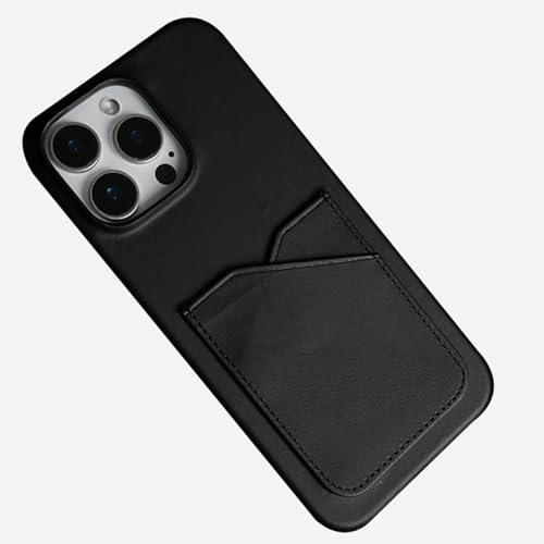 YLFFFZXK Lederhülle für iPhone 16 Pro Max/16 Pro/16 Plus/16, minimalistische, ultradünne Handyhülle mit Kartenfächern, stoßfeste Schutzhülle, Schwarz, 16 Pro YLFFFZXK Lederhülle für iPhone 16 Pro Max/16 Pro/16 Plus/16, minimalistische, ultradünne Handyhülle mit Kartenfächern, stoßfeste Schutzhülle, Schwarz, 16 Pro von YLFFFZXK