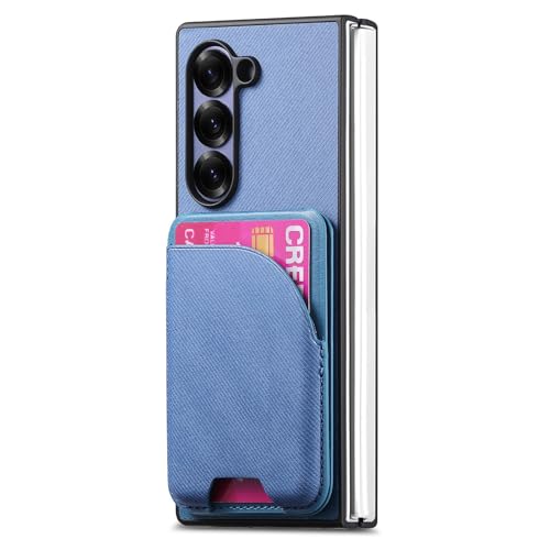 YLFFFZXK Magnetische Hülle für Samsung Galaxy Z Fold 6, Lederhülle, abnehmbare Brieftasche, Kartenfach, Ständer, kabelloses Laden, stoßfestes Business-Case, Blau YLFFFZXK Magnetische Hülle für Samsung Galaxy Z Fold 6, Lederhülle, abnehmbare Brieftasche, Kartenfach, Ständer, kabelloses Laden, stoßfestes Business-Case, Blau von YLFFFZXK