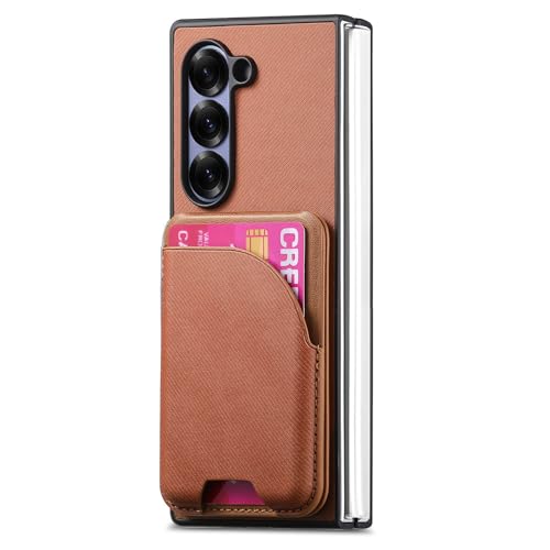 YLFFFZXK Magnetische Hülle für Samsung Galaxy Z Fold 6, Lederhülle, abnehmbare Brieftasche, Kartenfach, Ständer, kabelloses Laden, stoßfestes Business-Case, Braun YLFFFZXK Magnetische Hülle für Samsung Galaxy Z Fold 6, Lederhülle, abnehmbare Brieftasche, Kartenfach, Ständer, kabelloses Laden, stoßfestes Business-Case, Braun von YLFFFZXK