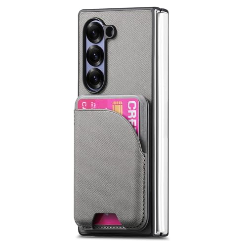 YLFFFZXK Magnetische Hülle für Samsung Galaxy Z Fold 6, Lederhülle, abnehmbare Brieftasche, Kartenfach, Ständer, kabelloses Laden, stoßfestes Business-Case, Grau YLFFFZXK Magnetische Hülle für Samsung Galaxy Z Fold 6, Lederhülle, abnehmbare Brieftasche, Kartenfach, Ständer, kabelloses Laden, stoßfestes Business-Case, Grau von YLFFFZXK