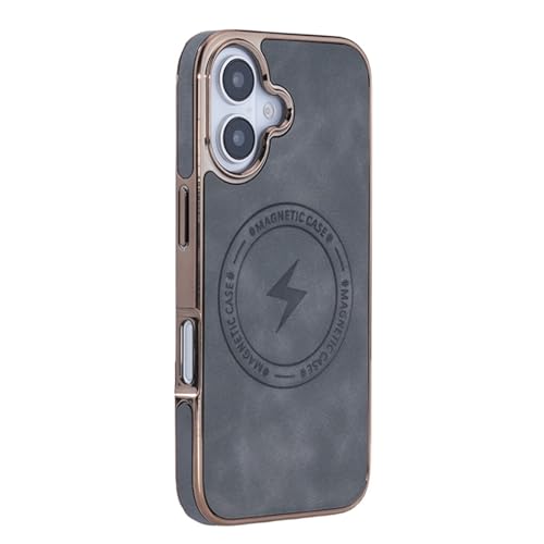 YLFFFZXK Magnetische Hülle für iPhone 16 Pro Max/16 Pro/16 Plus/16, Anti-Fingerabdruck-Lederhülle, unterstützt kabelloses Laden, ultradünne Hülle, Silber, 16 YLFFFZXK Magnetische Hülle für iPhone 16 Pro Max/16 Pro/16 Plus/16, Anti-Fingerabdruck-Lederhülle, unterstützt kabelloses Laden, ultradünne Hülle, Silber, 16 von YLFFFZXK