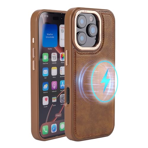 YLFFFZXK Magnetische Lederhülle für iPhone 16 Pro Max/16 Pro/16 Plus/16, Business Vintage Case unterstützt kabelloses Laden, ultradünne Abdeckung, Braun, 16 Plus YLFFFZXK Magnetische Lederhülle für iPhone 16 Pro Max/16 Pro/16 Plus/16, Business Vintage Case unterstützt kabelloses Laden, ultradünne Abdeckung, Braun, 16 Plus von YLFFFZXK