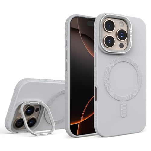 YLFFFZXK Silikonhülle für iPhone 16 Pro Max/16 Pro/16 Plus/16, ultradünne magnetische Handyhülle mit kabelloser Ladefunktion und Ständer, Grau, 16 Plus YLFFFZXK Silikonhülle für iPhone 16 Pro Max/16 Pro/16 Plus/16, ultradünne magnetische Handyhülle mit kabelloser Ladefunktion und Ständer, Grau, 16 Plus von YLFFFZXK