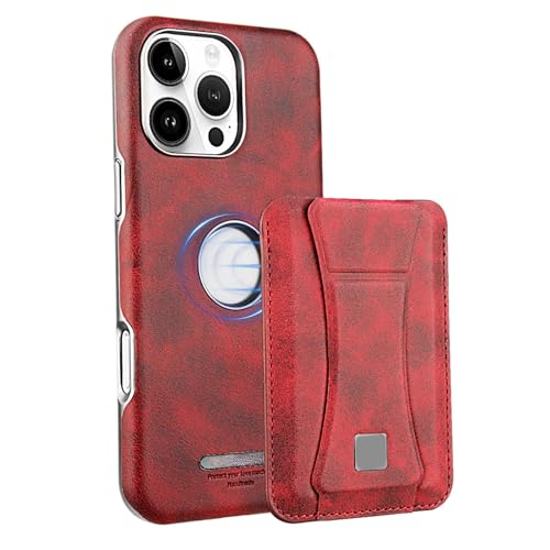 YLFFFZXK Ultradünne Hülle für iPhone 16 Pro Max/16 Pro/16 Plus/16, abnehmbare magnetische Geldschlitzhülle unterstützt kabelloses Laden, Lederhülle, Rot, 16 Pro YLFFFZXK Ultradünne Hülle für iPhone 16 Pro Max/16 Pro/16 Plus/16, abnehmbare magnetische Geldschlitzhülle unterstützt kabelloses Laden, Lederhülle, Rot, 16 Pro von YLFFFZXK