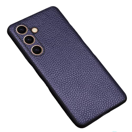 YLFFFZZZ Echtleder-Schutzhülle für Samsung Galaxy S24/S24 Plus/S24, Premium-Echtleder, schmale Passform, kratzfeste Schutzhülle, für S24, Blau YLFFFZZZ Echtleder-Schutzhülle für Samsung Galaxy S24/S24 Plus/S24, Premium-Echtleder, schmale Passform, kratzfeste Schutzhülle, für S24, Blau von YLFFFZZZ