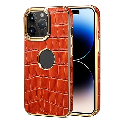YLFFFZZZ Echtlederhülle für iPhone 16 Pro Max/16 Pro/16 Plus/16, luxuriöses Krokodilmuster, glänzende Beschichtung, Handyhülle, Objektivschutz, schlanke Hülle, Rot, 16 Plus YLFFFZZZ Echtlederhülle für iPhone 16 Pro Max/16 Pro/16 Plus/16, luxuriöses Krokodilmuster, glänzende Beschichtung, Handyhülle, Objektivschutz, schlanke Hülle, Rot, 16 Plus von YLFFFZZZ