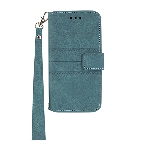 YLFFFZZZ Lederhülle für Google Pixel 9/Pixel 9 Pro/Pixel 9 Pro XL, weiche Brieftaschen-Schutzhülle mit Handschlaufe und Kartenschlitz, Fallschutz von YLFFFZZZ