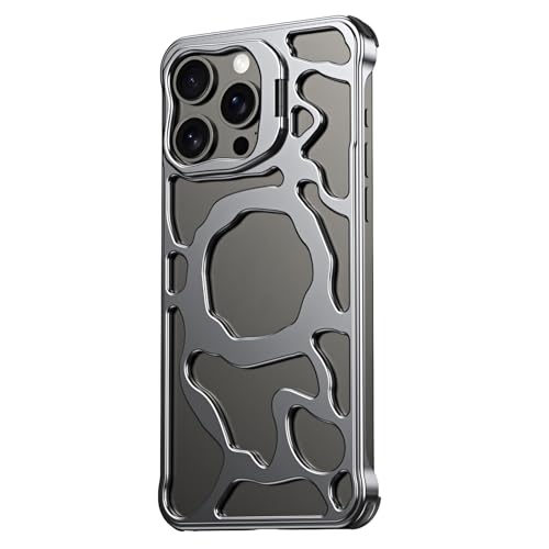 YLFFFZZZ Metall-Schutzhülle für iPhone 16 Pro Max/16 Pro/16, schlanke Aluminiumlegierung, Wärmeableitung, Handyhülle mit Objektivständer, kabelloses Laden, Grau, 16 YLFFFZZZ Metall-Schutzhülle für iPhone 16 Pro Max/16 Pro/16, schlanke Aluminiumlegierung, Wärmeableitung, Handyhülle mit Objektivständer, kabelloses Laden, Grau, 16 von YLFFFZZZ