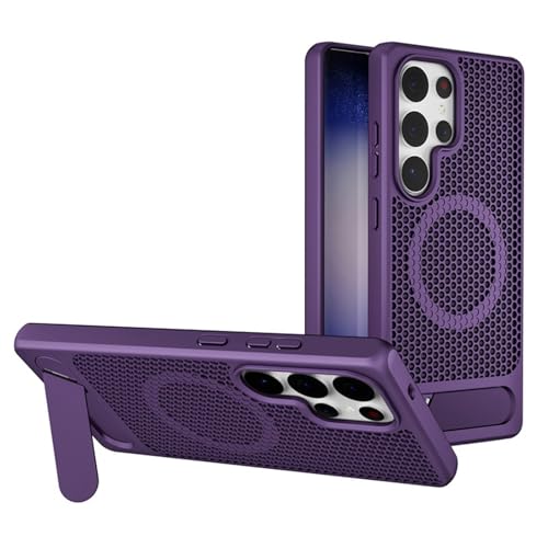 YLFFFZZZ Schutzhülle für Samsung Galaxy S25 Ultra/S25 Plus/S25, Wärmeableitung, mit verstecktem Ständer, Lila, S25 Ultra YLFFFZZZ Schutzhülle für Samsung Galaxy S25 Ultra/S25 Plus/S25, Wärmeableitung, mit verstecktem Ständer, Lila, S25 Ultra von YLFFFZZZ