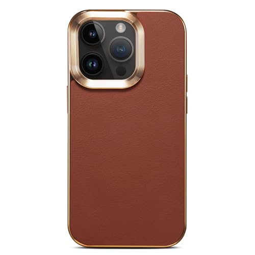 YLFFFZZZ Schutzhülle für iPhone 16 Pro Max/16 Pro/16 Plus/16, Echtleder, luxuriös, galvanisiert, weich, stoßfest, dünn, stoßfest, Braun, 16 Plus YLFFFZZZ Schutzhülle für iPhone 16 Pro Max/16 Pro/16 Plus/16, Echtleder, luxuriös, galvanisiert, weich, stoßfest, dünn, stoßfest, Braun, 16 Plus von YLFFFZZZ