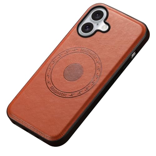 YLFFFZZZ Schutzhülle für iPhone 16 Pro Max/16 Pro/16 Plus/16, Leder, magnetische Handyhülle, schlank, Retro, Business, stoßfeste Schutzhülle, Rot, 16 Pro YLFFFZZZ Schutzhülle für iPhone 16 Pro Max/16 Pro/16 Plus/16, Leder, magnetische Handyhülle, schlank, Retro, Business, stoßfeste Schutzhülle, Rot, 16 Pro von YLFFFZZZ