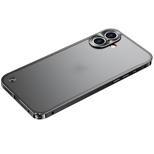 YLFFFZZZ Schutzhülle für iPhone 16 Pro Max/16 Pro/16 Plus/16, Metallrahmen, Handyhülle, Kameraschutz, Anti-Fingerabdruck, mattiert, ultradünne Abdeckung, Schwarz, 16 Pro Max YLFFFZZZ Schutzhülle für iPhone 16 Pro Max/16 Pro/16 Plus/16, Metallrahmen, Handyhülle, Kameraschutz, Anti-Fingerabdruck, mattiert, ultradünne Abdeckung, Schwarz, 16 Pro Max von YLFFFZZZ