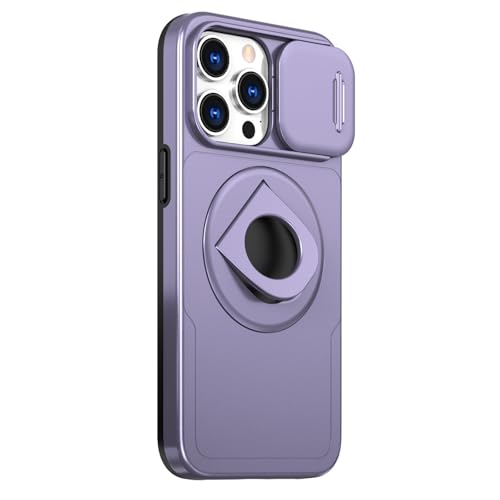 YLFFFZZZ Stoßfeste Schutzhülle für iPhone 16 Pro Max/16 Pro/16 Plus/16, mit Schiebe-Kameraschutz, magnetischer Drehfunktion, Standhülle, Lila, 16 Pro YLFFFZZZ Stoßfeste Schutzhülle für iPhone 16 Pro Max/16 Pro/16 Plus/16, mit Schiebe-Kameraschutz, magnetischer Drehfunktion, Standhülle, Lila, 16 Pro von YLFFFZZZ