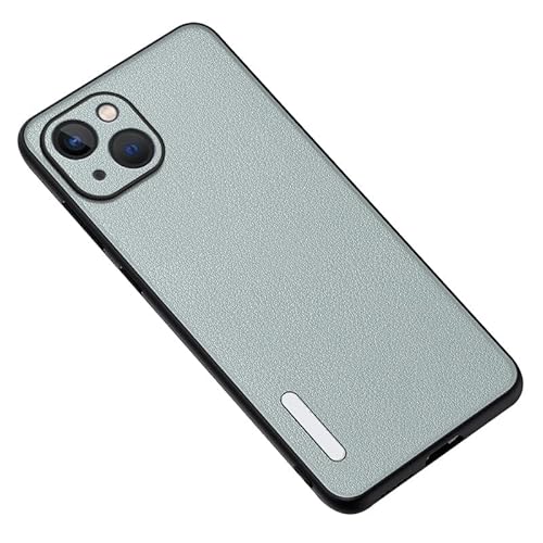 YLFFFZZZ Ultradünne Hülle für iPhone 16 Pro Max/16 Pro/16 Plus/16, Leder-Objektivschutzhülle, weiche Kante, glatt, stoßfest, Business-Hülle, Grau, 16 von YLFFFZZZ