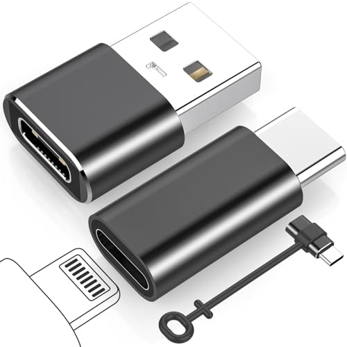 YLLZI USB C auf USB Adapter für iPhone 14 13 12 11 XS SE &Adapter für Lighting auf USB C für iPhone 15 Pro Max Plus(Nicht für OTG), Typ C Stecker für Galaxy S22/Note 10, für MacBook Pro/Air von YLLZI