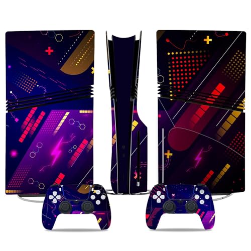 Konsolen Skin Anime Für PS5 PRO Disk Edition Skin Für Konsole Und Controller Vinyl-Aufkleber Langlebig Kratzfest Kompatibel Mit Für PS5 Pro 71104 Skins Wraps Geschenk Blasenfrei von YLMKMVLCZC