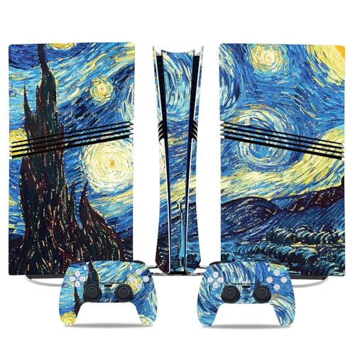 Konsolen Skin Für PS5 PRO Skin Digital Edition Konsole Und Controller Vinyl Cover Skins Wraps Kratzfest, Kompatibel Mit Für PS5 Digital Edition Pro 49346 Skins Wraps Geschenk Blasenfrei von YLMKMVLCZC