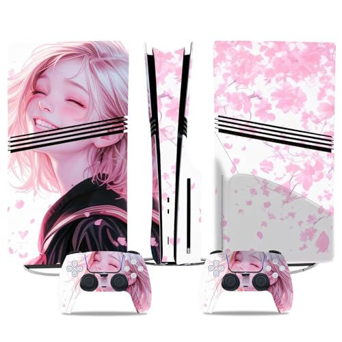 Konsolen Skin Für PS5 Pro Skin Disc Edition & Für PS5 Pro Skin Digital Edition Konsole Und Controller Vinyl Cover Skins Wraps Kratzfest Kompatibel 16898 Skins Wraps Geschenk Blasenfrei(Digital Edition von YLMKMVLCZC