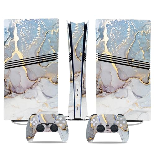 Konsolen Skin Für PS5 Pro Skin Disc Edition & Für PS5 Pro Skin Digital Edition Konsole Und Controller Vinyl Cover Skins Wraps Kratzfest Kompatibel 25239 Skins Wraps Geschenk Blasenfrei(Disc Version) von YLMKMVLCZC