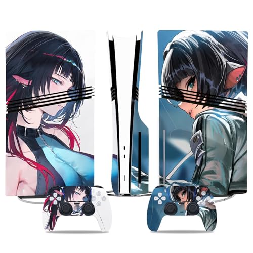Konsolen Skin Für PS5 Pro Skin Disc Edition & Für PS5 Pro Skin Digital Edition Konsole Und Controller Vinyl Cover Skins Wraps Kratzfest Kompatibel 40349 Skins Wraps Geschenk Blasenfrei(Disc Version) von YLMKMVLCZC