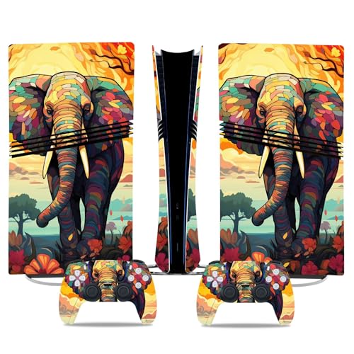 Konsolen Skin Für PS5 Pro Skin Disc Edition & Für PS5 Pro Skin Digital Edition Konsole Und Controller Vinyl Cover Skins Wraps Kratzfest Kompatibel 45630 Skins Wraps Geschenk Blasenfrei(Digital Edition von YLMKMVLCZC