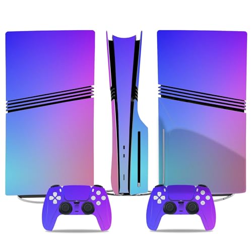 Konsolen Skin Für PS5 Pro Skin Disc Edition & Für PS5 Pro Skin Digital Edition Konsole Und Controller Vinyl Cover Skins Wraps Kratzfest Kompatibel 66426 Skins Wraps Geschenk Blasenfrei(Disc Version) von YLMKMVLCZC
