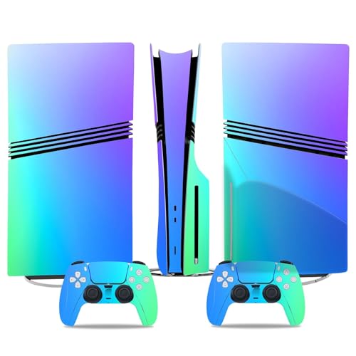 Konsolen Skin Für PS5 Pro Skin Disc Edition & Für PS5 Pro Skin Digital Edition Konsole Und Controller Vinyl Cover Skins Wraps Kratzfest Kompatibel 77452 Skins Wraps Geschenk Blasenfrei(Digital Edition von YLMKMVLCZC