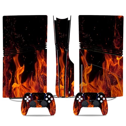 Konsolen Skin Für PS5 Pro Skin Disc Edition & Für PS5 Pro Skin Digital Edition Konsole Und Controller Vinyl Cover Skins Wraps Kratzfest Kompatibel 79488 Skins Wraps Geschenk Blasenfrei(Disc Version) von YLMKMVLCZC