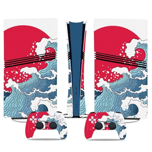 Konsolen Skin Für PS5 Pro Skin Disc Edition & Für PS5 Pro Skin Digital Edition Konsole Und Controller Vinyl Cover Skins Wraps Kratzfest Kompatibel 83298 Skins Wraps Geschenk Blasenfrei(Digital Edition von YLMKMVLCZC