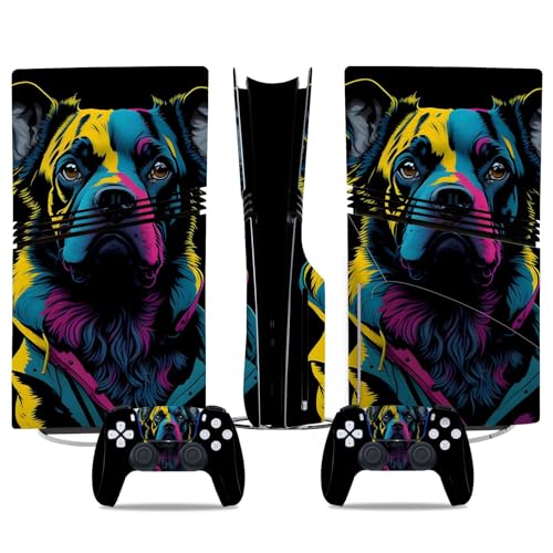 Konsolen Skin Für PS5 Pro Skin Disc Edition & Für PS5 Pro Skin Digital Edition Konsole Und Controller Vinyl Cover Skins Wraps Kratzfest Kompatibel 86055 Skins Wraps Geschenk Blasenfrei(Disc Version) von YLMKMVLCZC