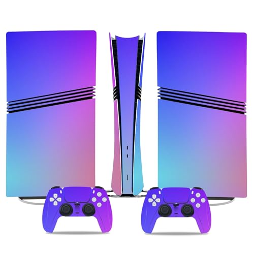 Konsolen Skin Für PS5 Pro Skin Disc Edition & Für PS5 Pro Skin Digital Edition Konsole Und Controller Vinyl Cover Skins Wraps Kratzfest Kompatibel 86580 Skins Wraps Geschenk Blasenfrei(Digital Edition von YLMKMVLCZC