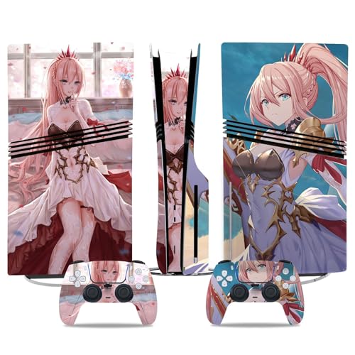 Konsolen Skin Für PS5 Pro Skin Disc Edition & Für PS5 Pro Skin Digital Edition Konsole Und Controller Vinyl Cover Skins Wraps Kratzfest Kompatibel 88150 Skins Wraps Geschenk Blasenfrei(Digital Edition von YLMKMVLCZC