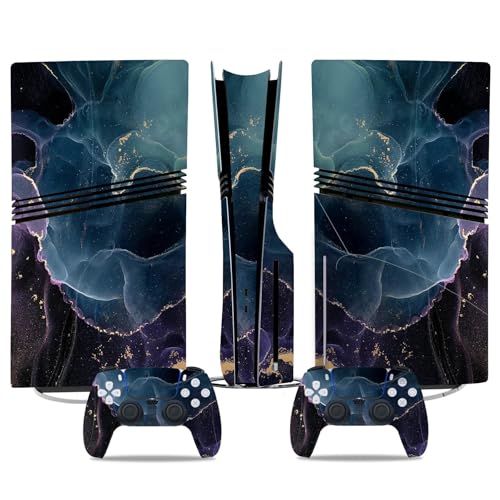 Konsolen Skin Für PS5 Pro Skin Disc Edition & Für PS5 Pro Skin Digital Edition Konsole Und Controller Vinyl Cover Skins Wraps Kratzfest Kompatibel 93684 Skins Wraps Geschenk Blasenfrei(Disc Version) von YLMKMVLCZC