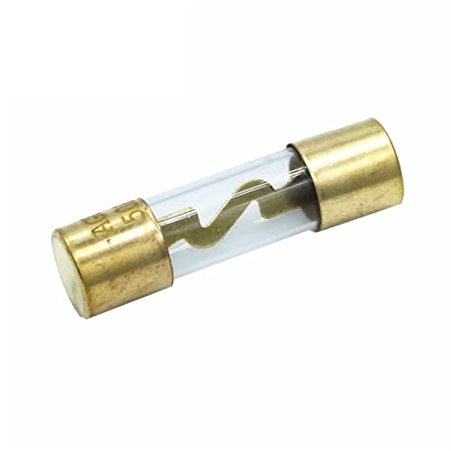 Sicherung 5 Stück 10 * 38 mm vergoldete Glassicherung Sicherungen Pack Auto-Audio-Verstärker 10A 15A 20A 25A 30A 40A 50A 60A 70A 80A 100A Auto-Sicherung(50A) von YLQUXEUV