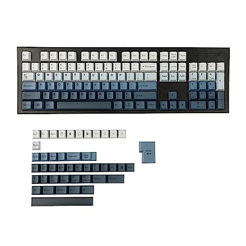 1,7 mm dicke PBT-Tastenkappen, Gradient-Tastenkappen, Cherry Profile Dye Sub-Mac-Tasten-Set für ANSI ISO 104 TKL GK61 96 75 GMMK NCR80 MX-Tastatur von YMDK