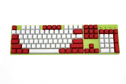 Blank 104 weiß rot dick PBT OEM Profil Tastenkappe für MX Switches mechanische Tastatur (nur Tastenkappe) von YMDK