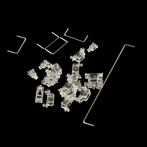 Cherry Style OEM klare PCB-montierte PCB-Stabilisatoren Sat-Achse 7u 6.25u 2u für MX-Switches mechanische Tastaturen große Tastenkappen (7u 60 87 Set) von YMDK