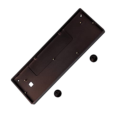 GH60 CNC-Gehäuse aus eloxiertem Aluminium für 60% mechanische Gaming-Tastatur, kompatibel mit Poker2 Pok3r Faceu 60 mit Aluminiumfüßen (Kaffee) von YMDK