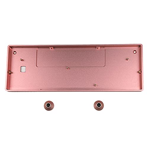 GH60 CNC-Gehäuse aus eloxiertem Aluminium für 60% mechanische Gaming-Tastatur, kompatibel mit Poker2 Pok3r Faceu 60 mit Aluminiumfüßen (Pink) von YMDK