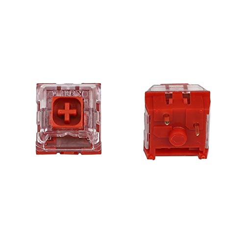 Kailh Box SMD RGB MX Schalter Chinesischer Stil Rot Grau Gelb Grün Staubdichter Schalter für Mechanische Gaming Tastatur IP56 Wasserdicht (90 Stück, Box Chinesisch Rot) von YMDK