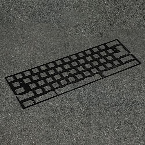 Messing Aluminium PC-Platte Material Positionierplatte Unterstützung ISO ANSI 61 64 Minila-Layout für GH60 PCB 60% Tastatur DIY (schwarze Aluminiumplatte A) von YMDK