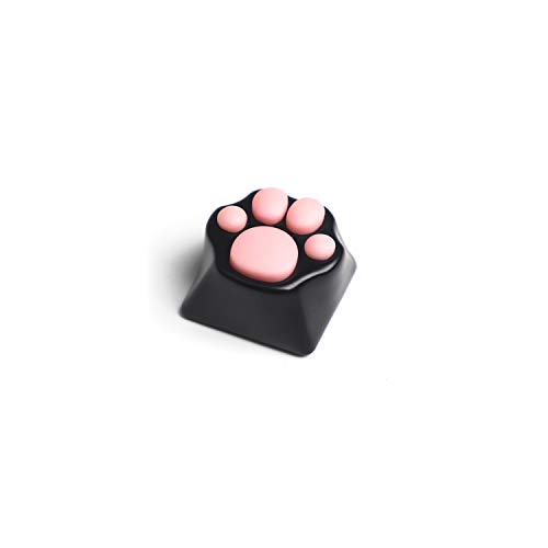 Metall-Tastenkappen f?r mechanische Cherry MX Tastatur (schwarze Basis, rosa Klaue) von YMDK