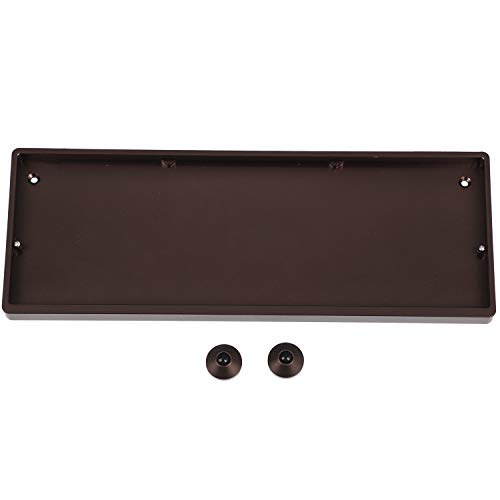 YMDK Set für mechanische Tastatur, 75 Tasten, eloxiertes Aluminium, Hot-Swap-fähig, Typ C, ortholineares Layout Coffee case Black plate von YMDK