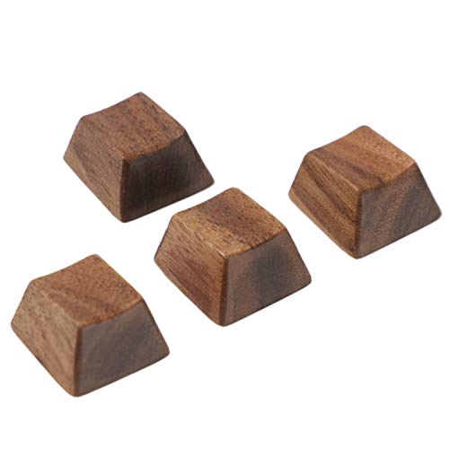 Wooden Keycap Solid Walnut Wood Keycap Novelty Keycaps Spacebar Esc Pfeiltasten OEM-Profil für Cherry MX Mechanische Tastatur (Pfeil 4 Tasten R1) von YMDK