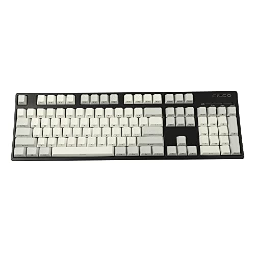 YMDK 108 PBT Cherry Profile Double Shot Grau Weiß Seitendruck Nicht Glanz Durch Für Standard ANSI 104 87 61 MX Mechanische Tastatur von YMDK