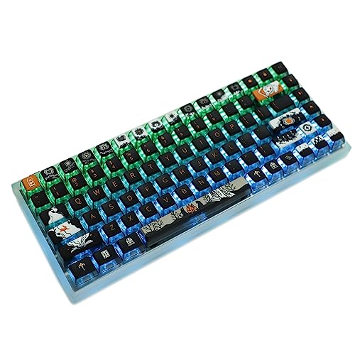 YMDK 116 Tasten Dark Fairy Tale Five Side Dye Sub PBT Pudding Backlit Smoky Keycaps ASA Profil für MX Mechanische Tastatur 104 96 87 84 68 von YMDK