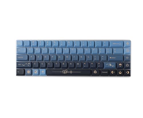 YMDK 127 Ultradünne Starry Stars MX Low Profile 5 Seiten Over-Dye Sublimation PBT Tastenkappen für Mx 61 64 68 75 84 87 96 108 Layout Mechanische Tastatur von YMDK
