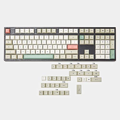 YMDK 143 DSA Dye Sub 9009 Retro PBT Volltastenkappe für MX mechanische Tastatur (nur Tastenkappe) Filco Ducky 104 TKL 61 KBD75 Kira96 YMD96 XD64 Tada68 (nur Tastenkappe) von YMDK