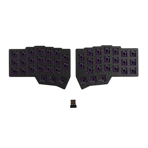 YMDK 2,4 GHz, kabellos, geteilt, flaches Profil, 46 Tasten, Corne V4.1, ergonomisch, Hotswap-fähig, 40 % Layout, 3D-PLA-Phiole mit allen Tasten, programmierbar, Mini-Gaming-Tastatur-Set YMDK 2,4 GHz, kabellos, geteilt, flaches Profil, 46 Tasten, Corne V4.1, ergonomisch, Hotswap-fähig, 40 % Layout, 3D-PLA-Phiole mit allen Tasten, programmierbar, Mini-Gaming-Tastatur-Set von YMDK