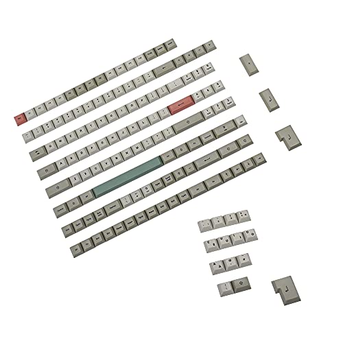 YMDK 61 87 104 96 84 DSA Profil 9009 Dye Sub ANSI ISO AZERTY QWERTZ Spanien UK Französisch Deutsch Italienisch Keyset PBT Tastenkappe für MX Tastatur (UK ISO Set) von YMDK